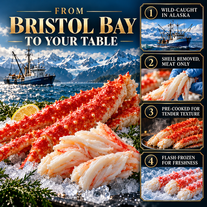 Wild-caught premium Alaskan Red King Crab legs