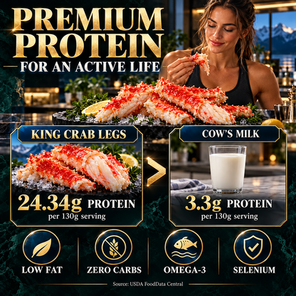 Wild-caught premium Alaskan Red King Crab legs